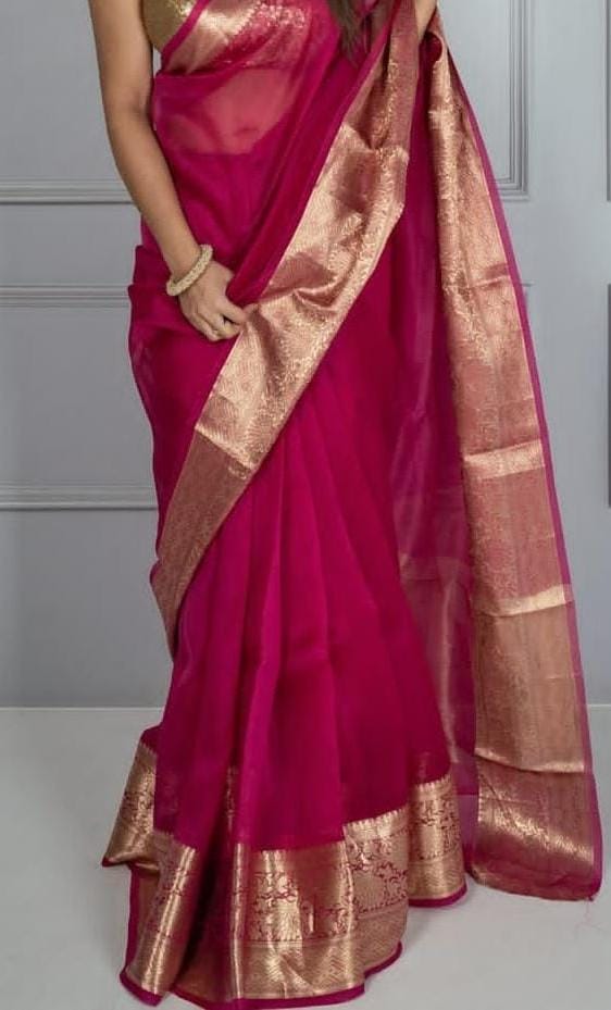 Banarasi kora organza silk saree